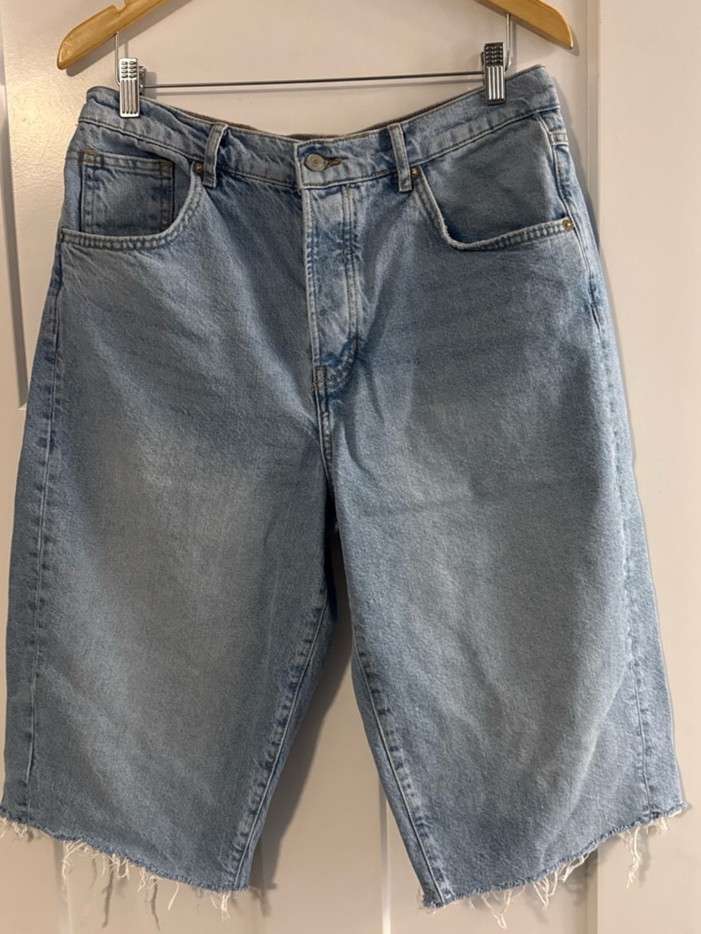 We The Free Faded Light Blue Denim Cutoff Shorts